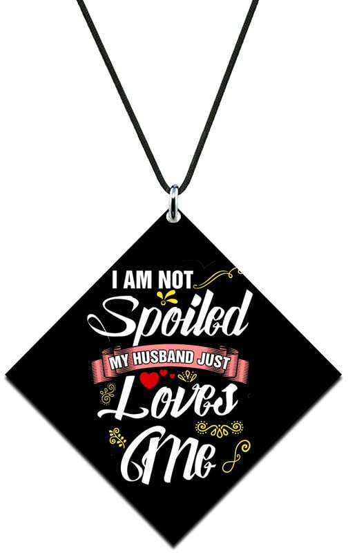 DojaBeauty Husband Love Me Double Car Hanging Accessories Diamond Shape for Car Dcor | Home Dcor | Car Interior Decoration (Set of 1) (CH - 3)