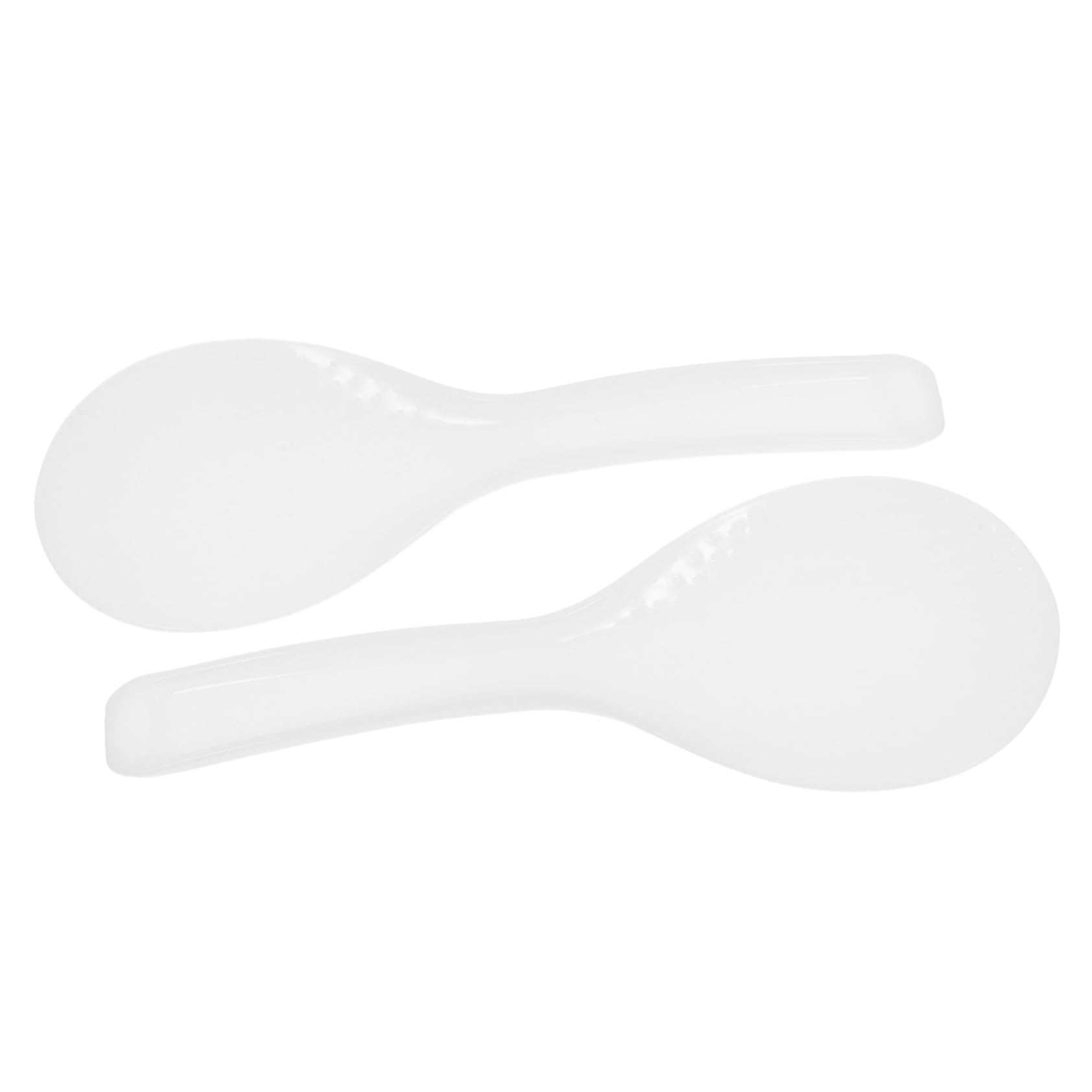 STOBAZA Half Round Rice Spoon 2pcs Rice Paddle Spatula Non-stick Compact Reusable Kitchen