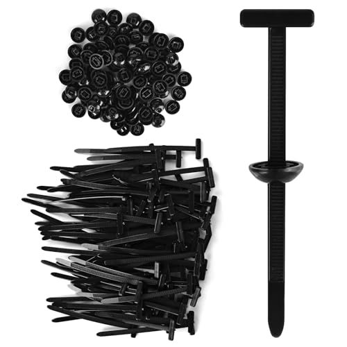 Trendecor 100 Stück Nylon Universal Zip Ties Buckle, Heavy Duty Self-Locking Cable Ties Multipurpose Kabelbinderwerkzeug Plastic Kabelbinderhalter für Tägliche Autoreparatur