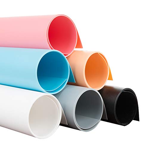 50 x 100 cm PVC-Hintergründe für Fotografie, 6 Farben, Fotohintergrund für Studio, Lebensmittelprodukte, Kosmetik, Schmuck, Fotoshooting, Weiß