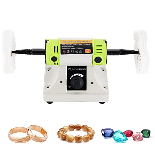 BAOSHISHAN Pulidora de Banco 380W Esmeriladora de Banco Pulidora de Joyas 1000-10000rpm...