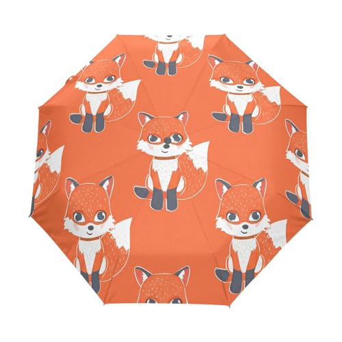 Parapluie de pluie renard orange GAIREG idéal en voiture et trajets urbains quotidiens