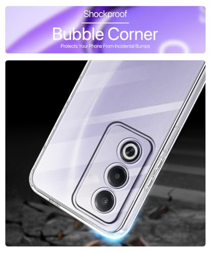 Image of WOW IMAGINE Crystal Clear Transparent Back Case Cover for Oppo A3 Pro 5G | Oppo K12x 5G | Full Device & Camera Protection Shockproof TPU | Flexible Silicone Back Cover Case - Transparent