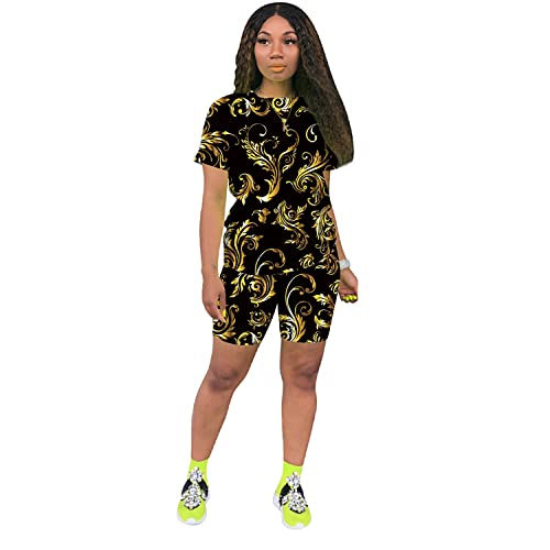 Image of TOPONSKY Womens 2 Piece Sports Outfit Tracksuit Shirt Shorts Jogger Bodycon Sets