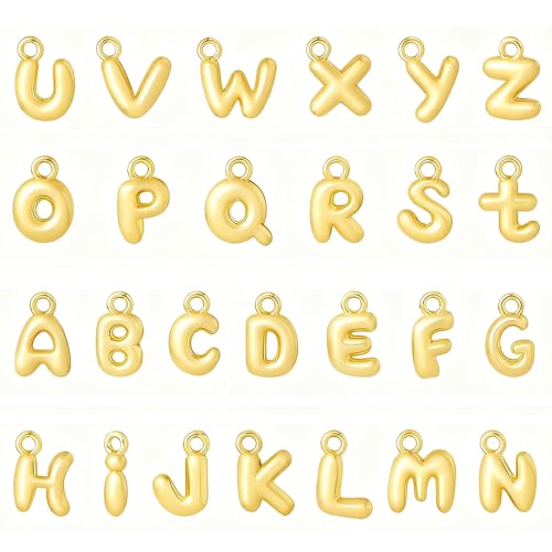 Dijes de letras doradas para personalizar joyas de diario