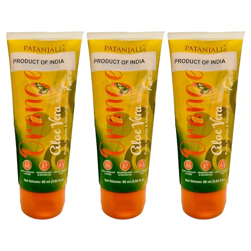 Image of Patanjali Face Wash - Orange And Aloevera (60g) (Pack of 3)