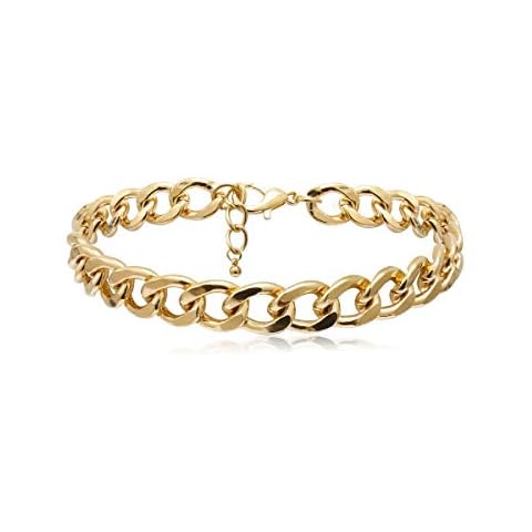 YERTTER Boho Simple Chunky Anklet Gold Ankle Bracelets Beach Foot Jewelry Adjustable for Women and Girls Cover