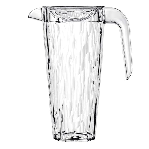 Koziol Superglas CLUB Pitcher, 1,5?l, caraffa con tappo, infrangibile, in plastica trasparente effetto cristallo, elegante e resistente, per acqua, tè freddo, cocktail e buffet
