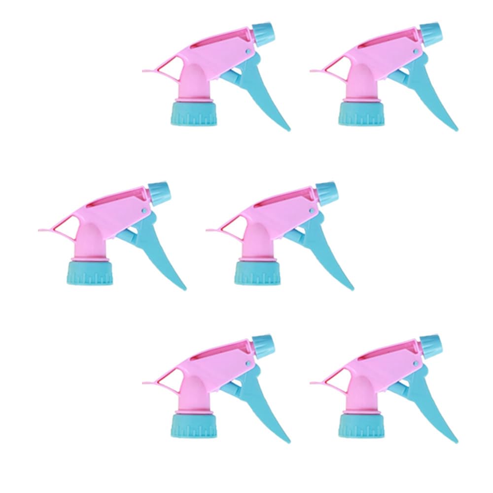 Pink 6 Pack Empty Trigger Spray Bottles, Spray Bottle Nozzles Trigger Sprayer for Hair, Cleaning, Car Detailing, Gardening Essentials
