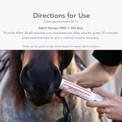 Breathe O'2 4 -Pack (8 doses) Pre-Race Paste to Support Lung/Airway Function in Horses
