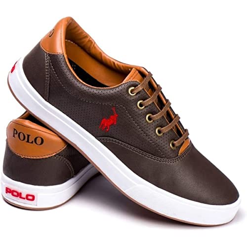 Tênis Masculino Sapatênis Polo Way Urbano Casual - Marrom/40