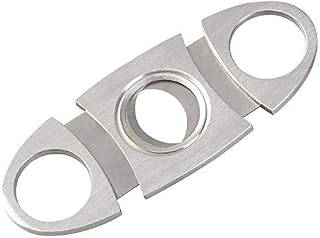 Vicloon Cigar Cutter Stainless Steel Pocket Cigar Tool Double Guillotine Cutter Blades Scissors Suitable for Most Size of Cigars