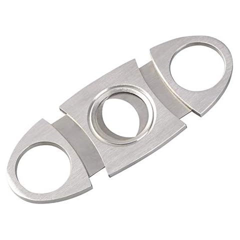 Vicloon Cigar Cutter Stainless Steel Pocket Cigar Tool Double Guillotine Cutter Blades Scissors Suitable for Most Size of Cigars Cover