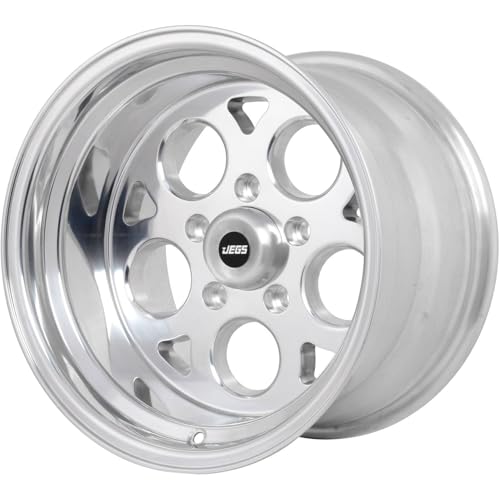JEGS SSR Mag Wheel 15� x 10� | 5 x 4.5� Wheel Bolt Pattern Spacing | -25 mm Offset | 4.5� Backspacing | Polished Aluminum Finish | 3.27� Center Bore | Includes Center Cap