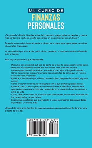 4138s914 RL - Un Curso de Finanzas Personales: Descubre Como ser m&aacute;s Frutal y a Ahorrar y a Invertir tu Dinero, Incluso si est&aacute;s Empezando desde Cero. Incluye 2 ... que Cualquiera pueda Usar (Spanish Edition)
