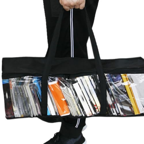 Bolsa transparente para solucionar el desorden de música textos y fundas de DVD 5
