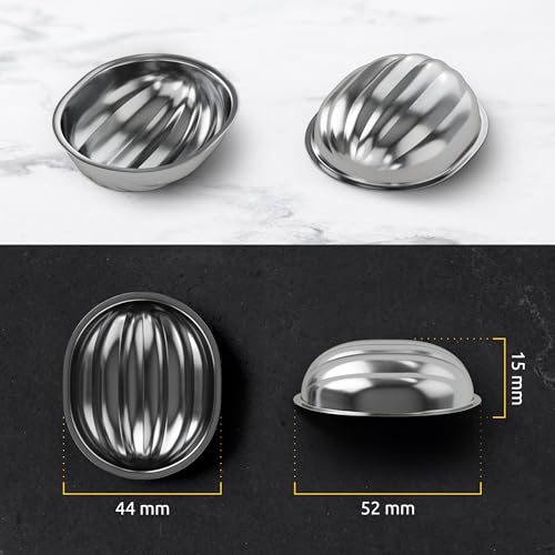 Lot 60 Oreshki Mold Oven Cookies Maker Oreshnitsa - Cookie Mold Oreshek Cake - Nut Cookie Shaped Molds - Mini Metal Mold Form Nuts for Sweet Russian Nuts Oreshki Molding for Baking (60) - Image 3