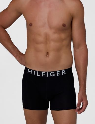 Tommy Hilfiger Herren 3er Pack Boxershorts Briefs mit Logobund, Schwarz (Black/Black/Black), XL – Ansicht 4