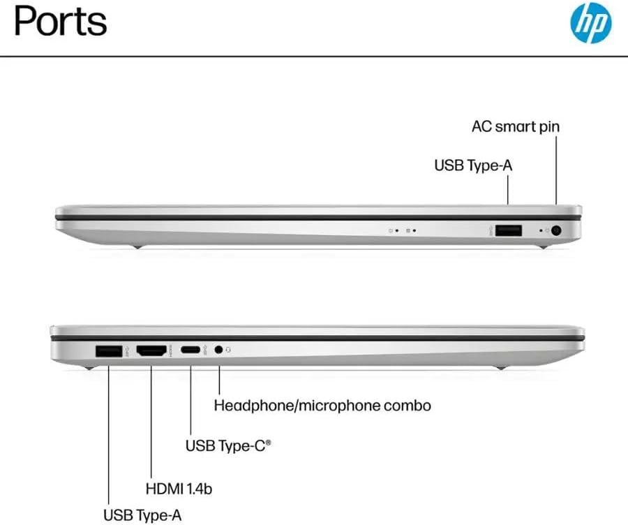 Miniatura 6 de HP Laptop 17, pantalla HD+ de 17.3 pulgadas, Intel Core i3 Gen 13, 8 GB de RAM 768 GB de almacenamiento (256 GB PCIe SSD + unidad portátil de 512