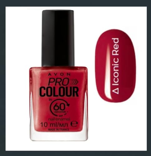 2x Avon Pro Colour in 60 seconds Nail Varnish Enamel 2 x 10ml (ICONIC RED) SHADE - Image 3