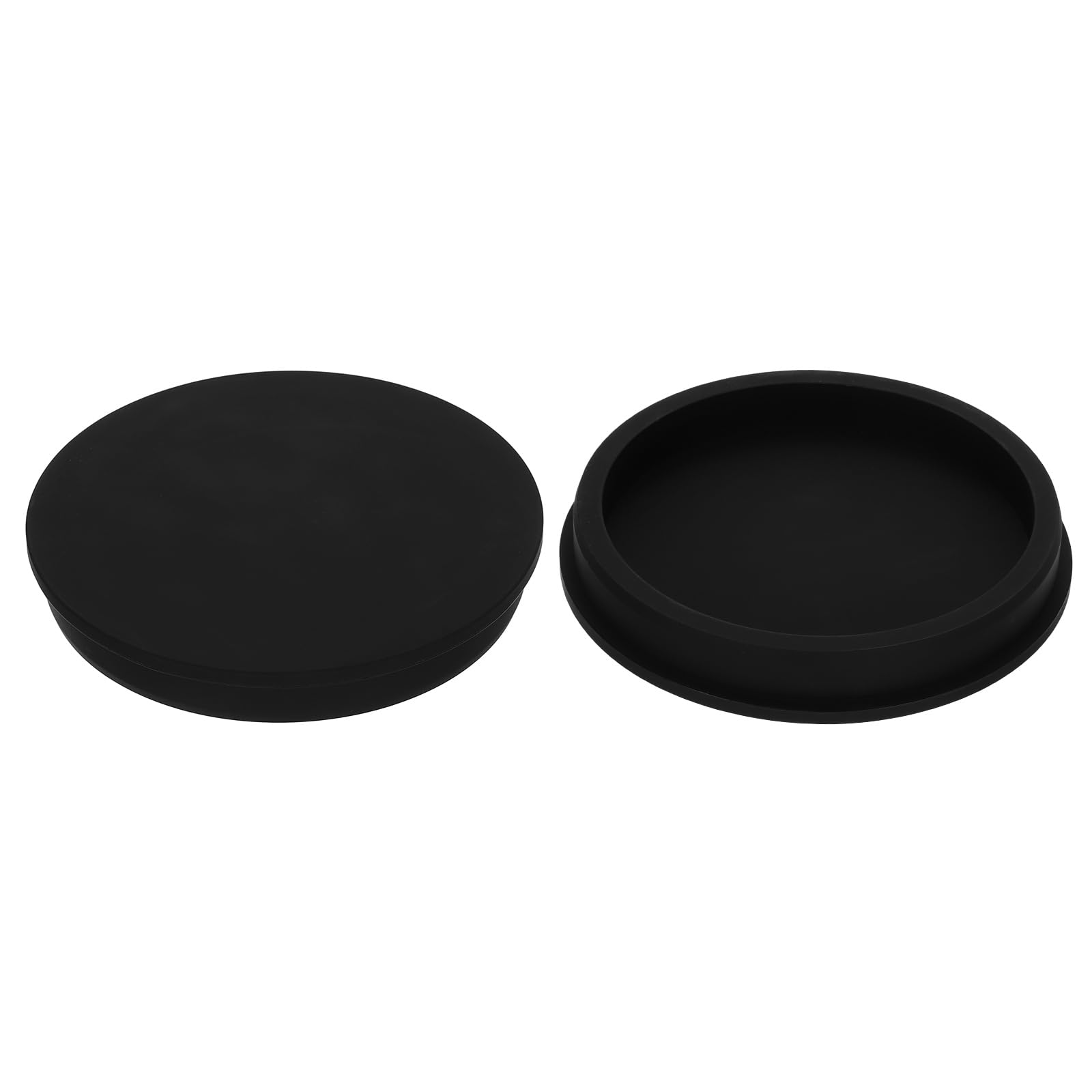 sourcing map 2Pcs Silicone Hole Plug, Waterproof Round Rubber Stoppers T-Shaped Sealing Plugs Pipe End Caps Fit 150mm/5.91" Hole for Coating Plating, Black