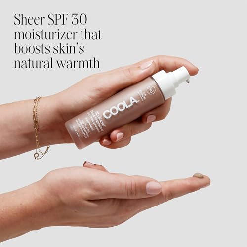 COOLA Organic Rosilliance Tinted Moisturizer with SPF 30, Dermatologist Tested, 1.5 FL Oz