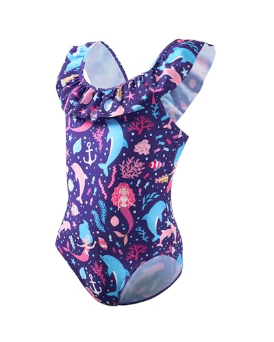 Image of Angel season Girls Swimsuits Kids Bathing Suit One Piece Swimwear with UPF 50+ Cute