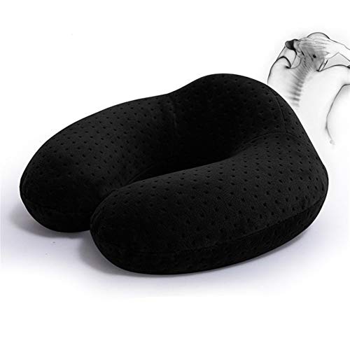 Almohada cervical 1pc en forma de U Almohada Cuello Oficina de Apoyo a la memoria de almohadas de espuma principal del cuello cómodo almohadilla del recorrido del coche avión de aire del hogar del rec