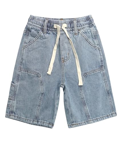 Pantalones cortos de mezclilla para niños que evitan rozaduras con cintura elástica 1