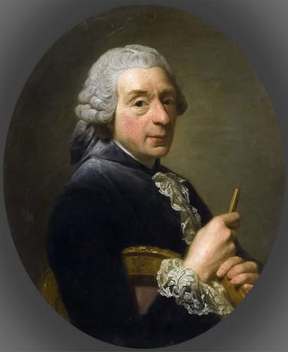 Portrait de François Boucher par Roslin impression art mural 60x90cm