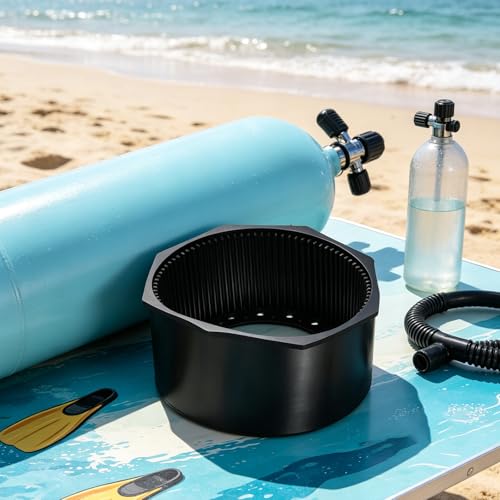 Proteccion contra impactos para botellas de buceo con base de goma GLEAVI 7