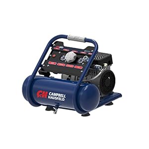 CAMPBELL HAUSFELD Quiet 2 Gallon Air Compressor, 2 HP, 120 Volt, Single Stage, 125 Max PSI, Efficient and Durable Design for Home or Professional Use, Compact and Portable Air Compressor