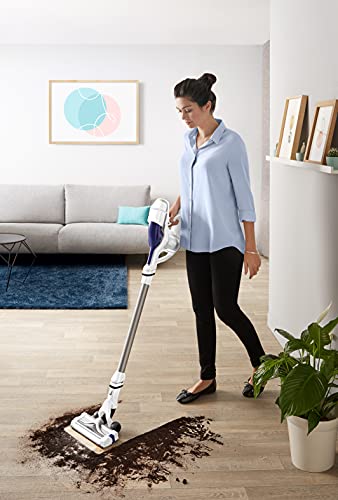 ROWENTA AIR FORCE 360 MAX Aspirateur Balai sans Fil Multifonction 21,9V, Jusqu'à 30 Min d'autonomie, Ultra léger, Tête d'aspiration avec LED, Bien accessoirisé Blanc RH9021WO - Image 4
