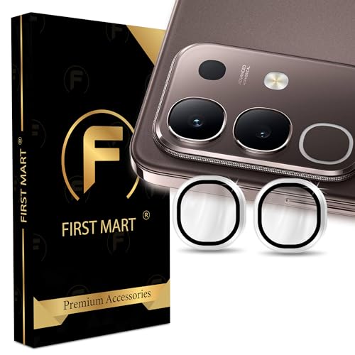 Image of FIRST MART Silver Camera Ring Guard Protector for Vivo Y31 Pro | Tempered Glass with Metal Alloy Rings, HD Clear, Scratch Resistant, Case-Friendly | Pack of 1
