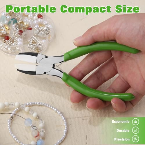 Image of 5 Inches Double Nylon Jaw Pliers Flat Nose Pliers for Jewelry Making with 2 Replacement Nylon Jaws Parallel Plier Soft Jaw Plier Jewelry Making Tools for Beading Wire Shaping DIY Hobby