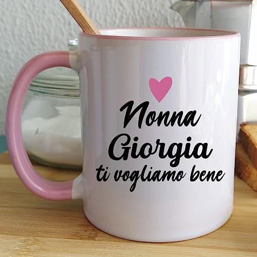 Little Floki Tazza Nonno Nonna Ti voglio bene Personalizzata - Festa dei Nonni - compleanno - idea regalo - Nome - Natale - 330ml