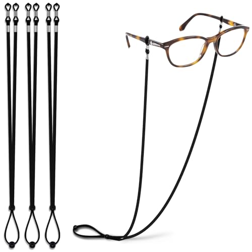 TameSirrui Adjustable Glasses Strap String with Secure Grip for Thick & Thin Arms - Holder around neck for Reading glasses