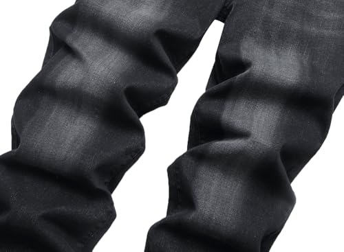 RANMCC Men's Baggy Jeans Loose Straight Fit Y2K Stretch Hip Hop Denim Casual Pants Jeans (Size 30-46)3