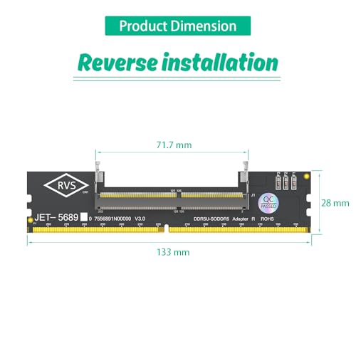 Image of DDR5 RAM to SO DDR5 U-DIMM Adapter Memory Card Converter Tester New