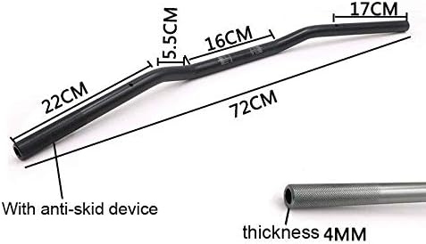 Universal 7/8" 22mm Drag Style Bar Road Handlebar For Motorcycle Honda Kawasaki Triumph Yamaha Tracker Custom XV (Black)