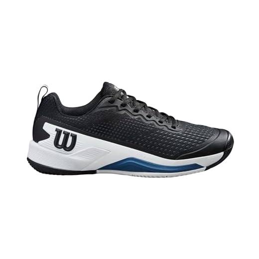 Wilson Homme Rush Pro 4.5 Tennis Shoe, Black/White/Ensign Blue, 40 EU