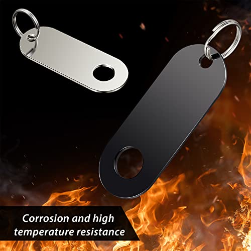Image of 4 Pieces Motor Bell Hangers and 4 Pieces Split Rings, Fits for Any Bell (Black, Silver)