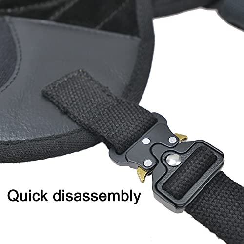 Oxpang Leather Field Shield, Canvas Shooting Vest Recoil Pad For Right Or Left Handed Hunter (Black, Right Handed) #TOP5