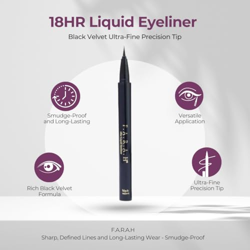 Delineador Líquido F.A.R.A.H 18HR Black Velvet miniatura 6