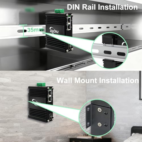 Image of Industrial Gigabit 30W Fiber Media Converter IEEE802.3af /at Switch