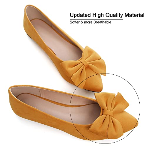 Image of Dear Time Women's Ballet Flats Dress Ballet Shoes Slip on for Office Work Comfortable Shoes