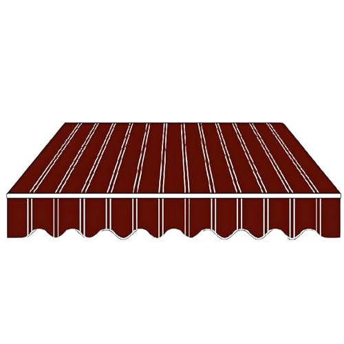 Toldos Manuales de Jardín, Tela de Repuesto Toldo de Patio Cubierta Superior Retráctil Parasol para Exteriores Lona Resistente A Los Rayos para Patio, Terraza, Balcón(Burgundys,6.5x5ft/200x150cm)