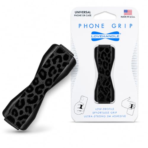 Image of LOVEHANDLE Original Universal Phone Grip - Black Leopard