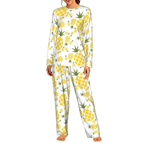 Pyjama assorti motif ananas idéal pour vos soirées cocooning de week-end