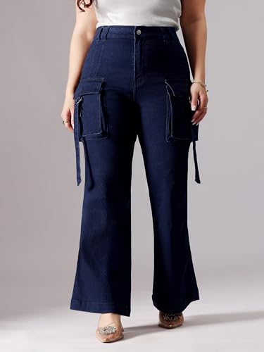 Image of Miss Chase A+ Women's Bootcut High Rise Regular Length Stretchable Denim Jeans